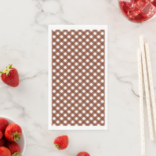 Servilleta De Papel Terracotta Gingham Patterned