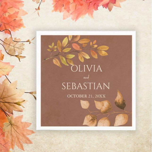 Servilleta De Papel Terracotta otoño deja Boho otoño Wedding (Subido por el creador)