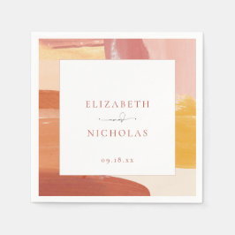 Servilleta De Papel Terracotta Sunrise | Servilletas de boda con monog