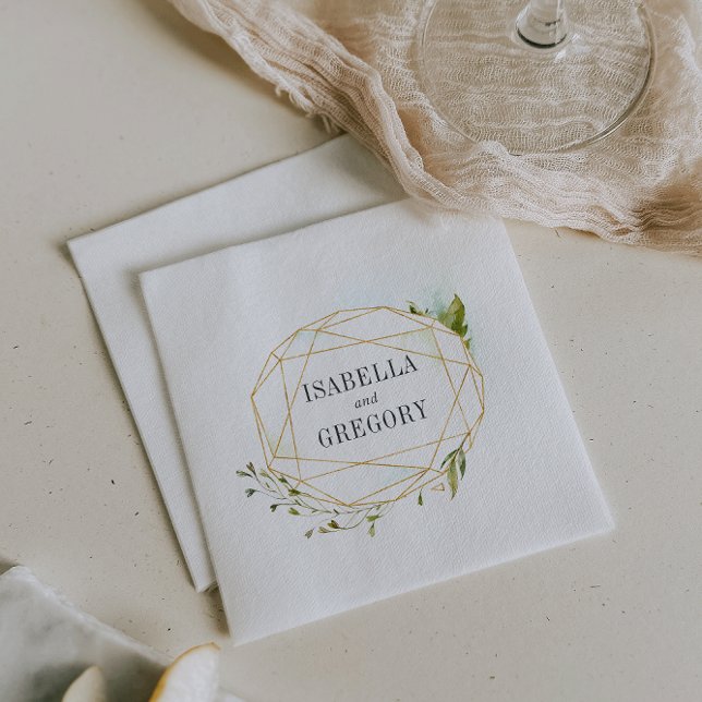 Servilleta De Papel Terrario | Boda Botánico Personalizado (Subido por el creador)