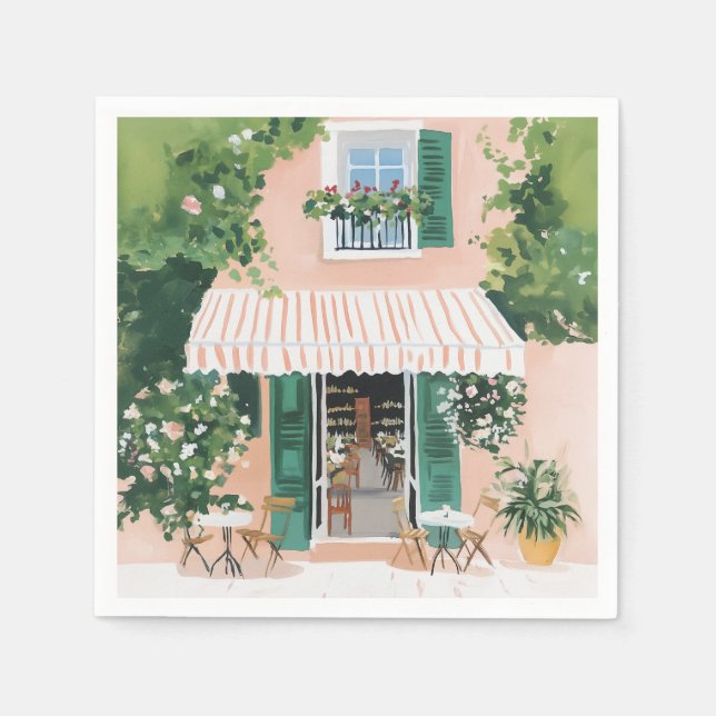 Servilleta De Papel Terraza tranquila en Roma (Anverso)