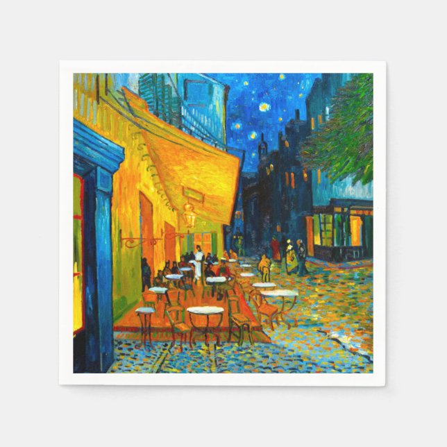Servilleta De Papel Terraza Van Gogh Café de noche (Anverso)