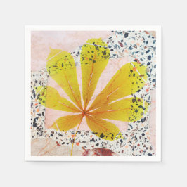 Servilleta De Papel Terrazzo y Botánico