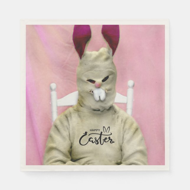 Servilleta De Papel Terrible conejo de Pascua (Anverso)