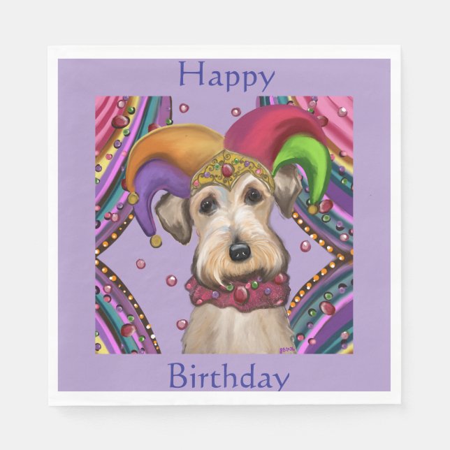 SERVILLETA DE PAPEL TERRIER AIREDALE  (Anverso)