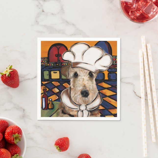 Servilleta De Papel Terrier Airedale  (In situ)