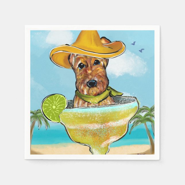Servilleta De Papel Terrier de Airedale  (Anverso)