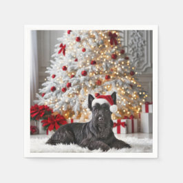 Servilleta De Papel Terrier escocés por árbol de Navidad