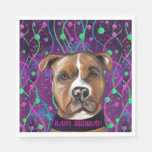 SERVILLETA DE PAPEL TERRIER STAFFORDSHIRE AMERICANO