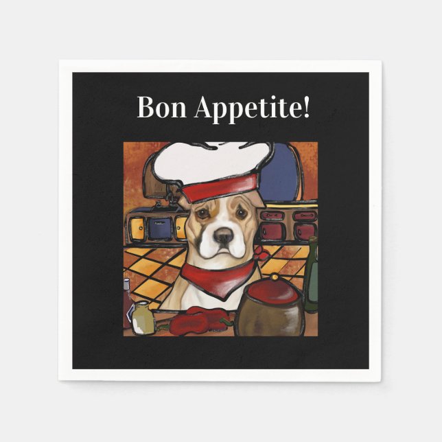 SERVILLETA DE PAPEL TERRIER STAFFORDSHIRE AMERICANO (Anverso)