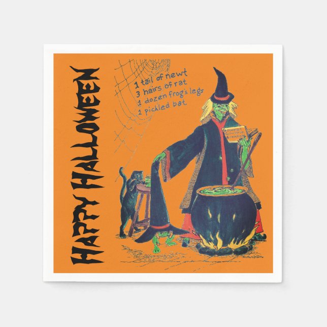 Servilleta De Papel Testigos Cauldron Brew Halloween Napkins (Anverso)