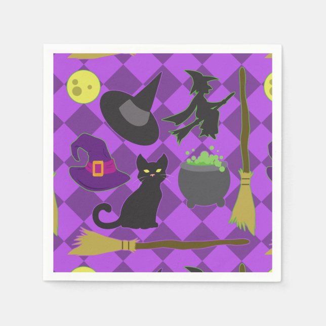 Servilleta De Papel Testigos de Halloween (Anverso)