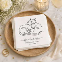 Testigos Oficiales Minimalistas Boda de Mascota Pe