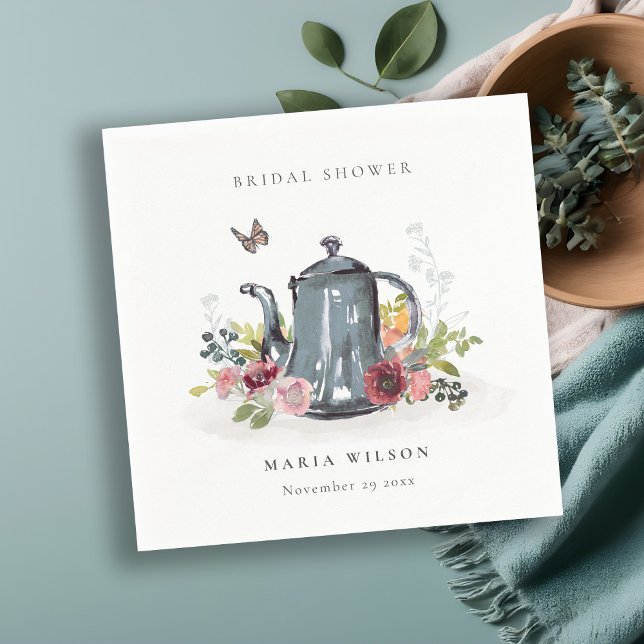 Servilleta De Papel Tetera de flores de rosas alegres y lindas para fi (Subido por el creador)