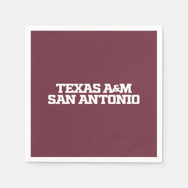 Servilleta De Papel Texas A&M San Antonio (Anverso)