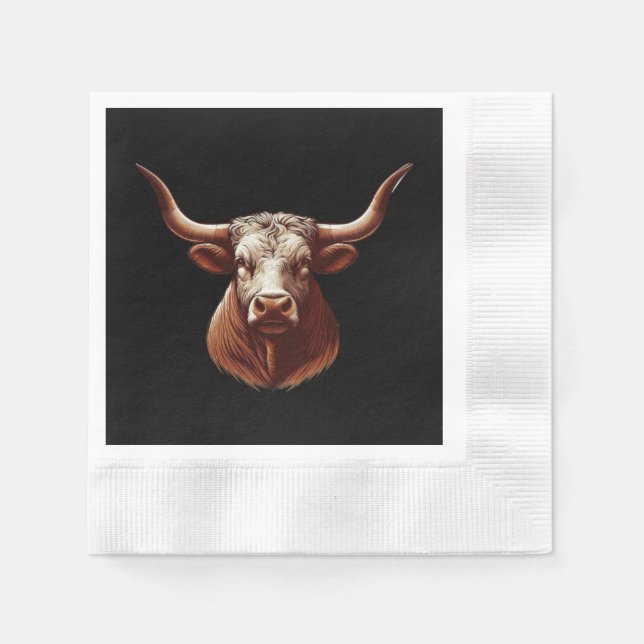 Servilleta De Papel Texas Longhorn (Anverso)