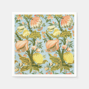 Servilleta De Papel Textil Clásico Barroco Floral Frutas Damask