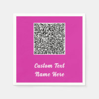 Texto de escaneo de código QR Nombre Servilletas d