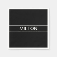 Texto de personalizable | Negra y blanca moderna