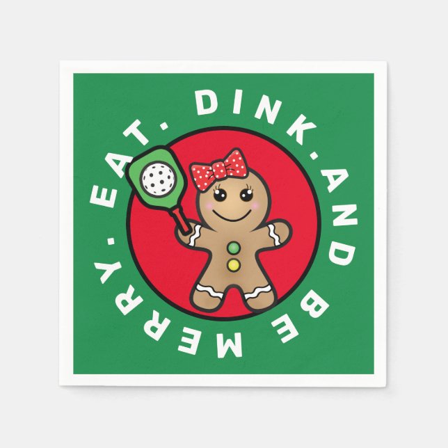 Servilleta De Papel Texto del personalizado del chica Gingerbread (Anverso)