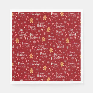 Servilleta De Papel Texto divertido de Navidad con gráficos lindos