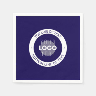 Servilleta De Papel Texto personalizable y logotipo Azul oscuro púrp