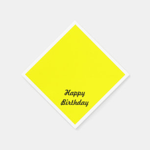 Servilleta De Papel Texto Personalizado amarillo neón fluorescente br