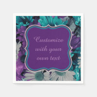 Texto Personalizado de fundición de flores moradas