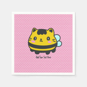 Servilleta De Papel Texto personalizado del gato de Bumblebee