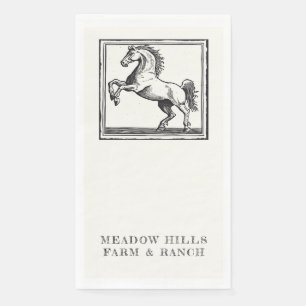 Servilleta De Papel Texto personalizado ecuestre Baño de caballo vinta