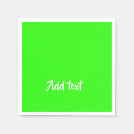 Servilleta De Papel texto personalizado verde claro plano