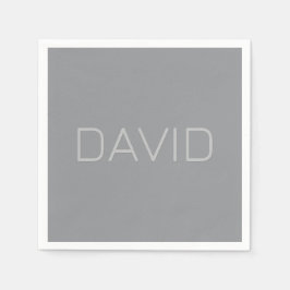 Servilleta De Papel Texto simple de 3 dimensiones | Gris