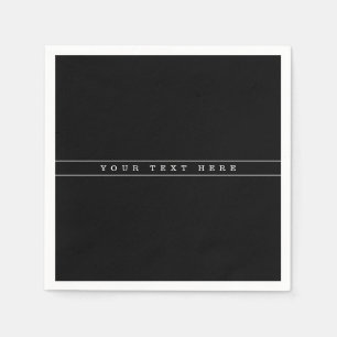 Servilleta De Papel Texto simple elegante y rayas finas