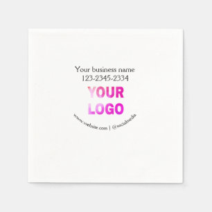 Servilleta De Papel texto simple mínimo agregar su logotipo/diseño aqu