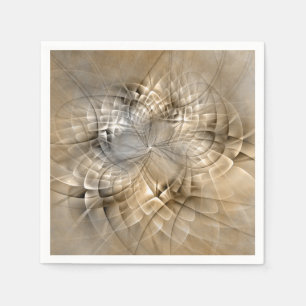 Servilleta De Papel Textura de arte fractal abstracto de tonos terroso