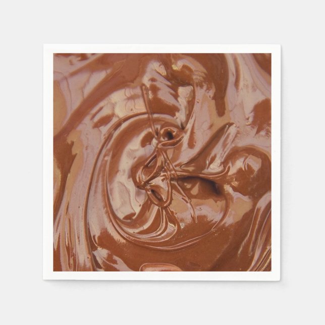 Servilleta De Papel Textura de chocolate fundida (Anverso)