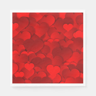 Servilleta De Papel Textura de Corazones Rojos