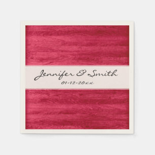 Servilleta De Papel Textura de grano de madera roja