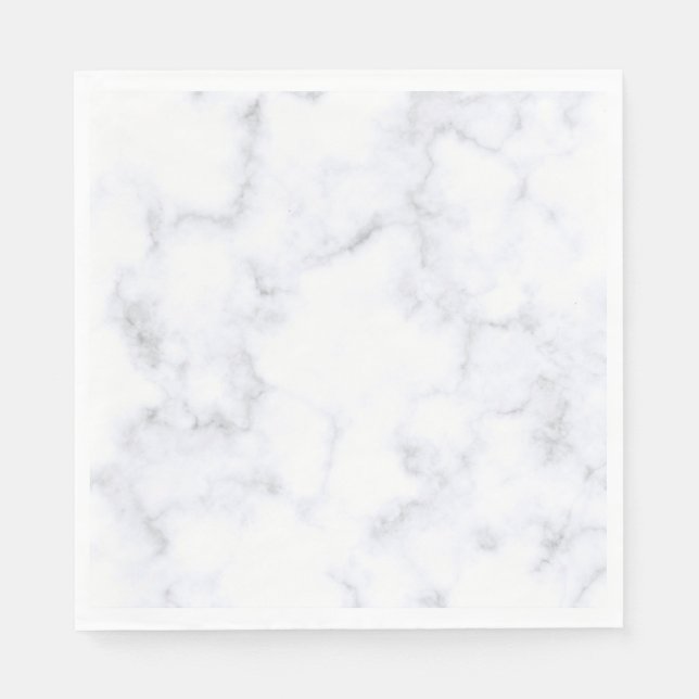 Servilleta De Papel Textura de mármol blanco (Anverso)