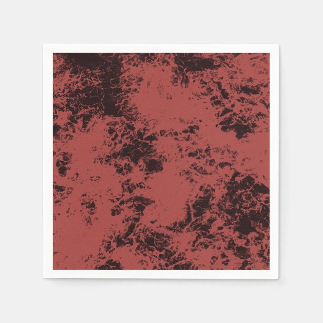 Servilleta De Papel Textura de mármol rojo de terracota (Anverso)