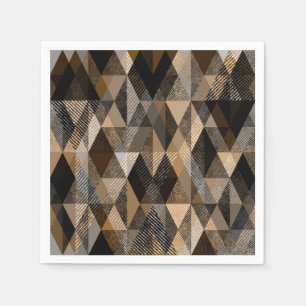 Servilleta De Papel Textura rombólica monocromática de color marrón