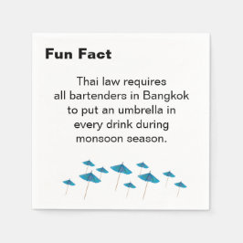 Servilleta De Papel Thai Monsoon Umbrella Fun Fact Cocktail