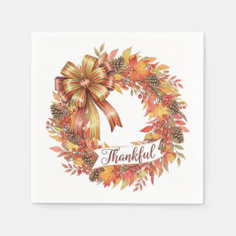 Servilleta De Papel Thankful Wreath