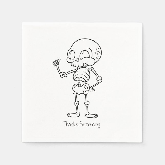 Servilleta De Papel Thanks for coming skull (Anverso)