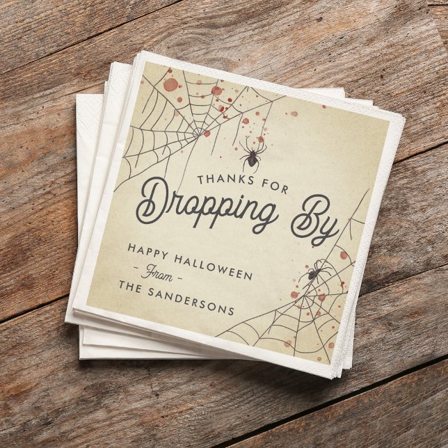 Servilleta De Papel Thanks For Dropping By Halloween Party (Subido por el creador)