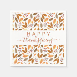 Servilleta De Papel Thanksgiving Paper Napkins – Fall Leaves Design