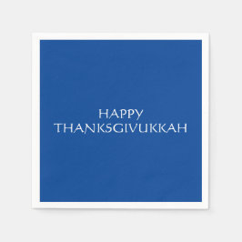 Servilleta De Papel Thanksgivukah azul blanco Acción de Gracias Hanukk