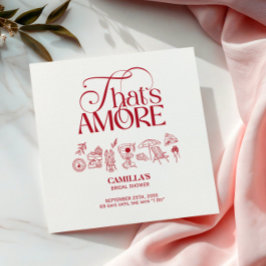Servilleta De Papel That’s Amore Red hand drawn Bridal Shower