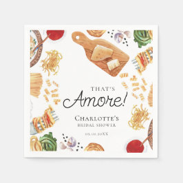 Servilleta De Papel That's Amore Italian Script Bridal Shower