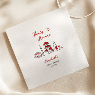 Servilleta De Papel That's Amore Italiano Rojo Bridal Shower